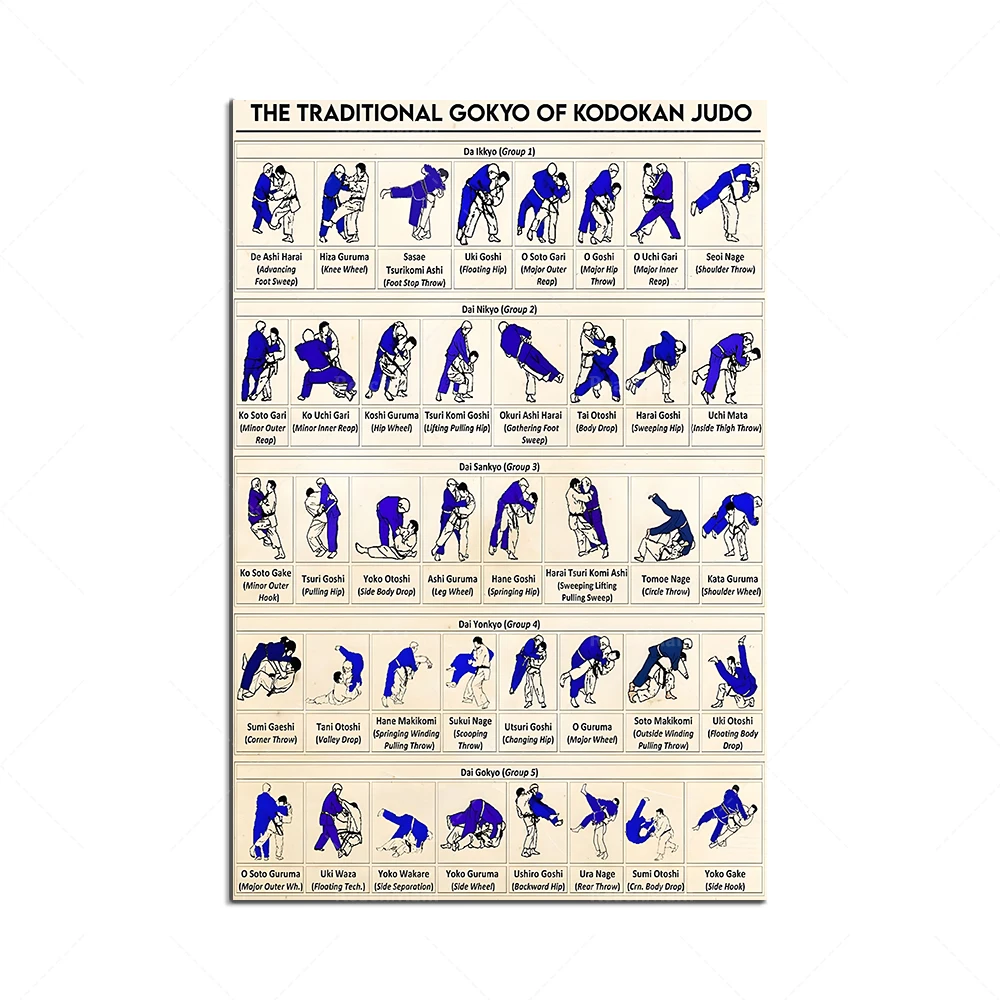 Plakat judo - tradycyjny talizman Biały