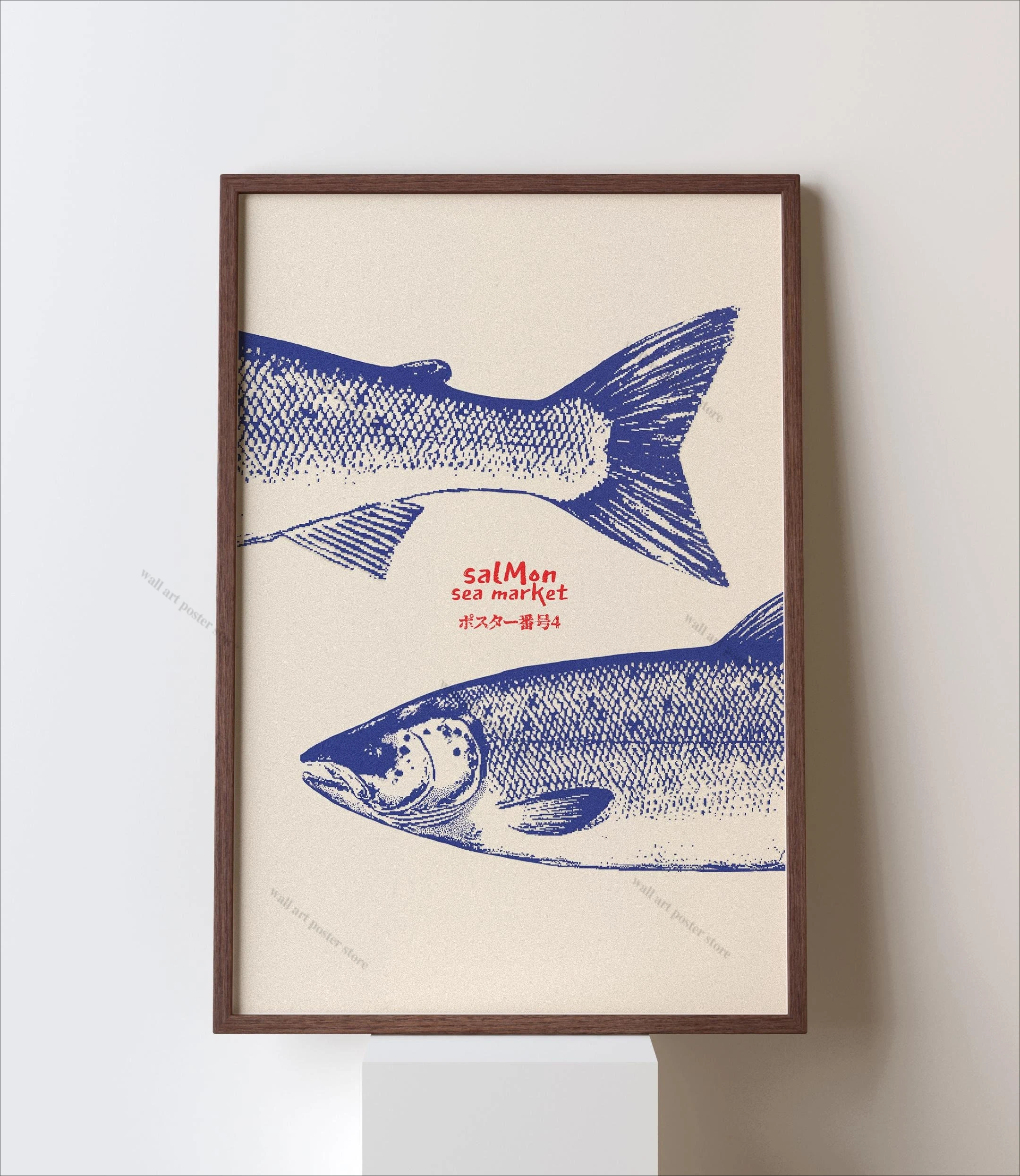 Karpie koi - japoński plakat w stylu zen Zielony