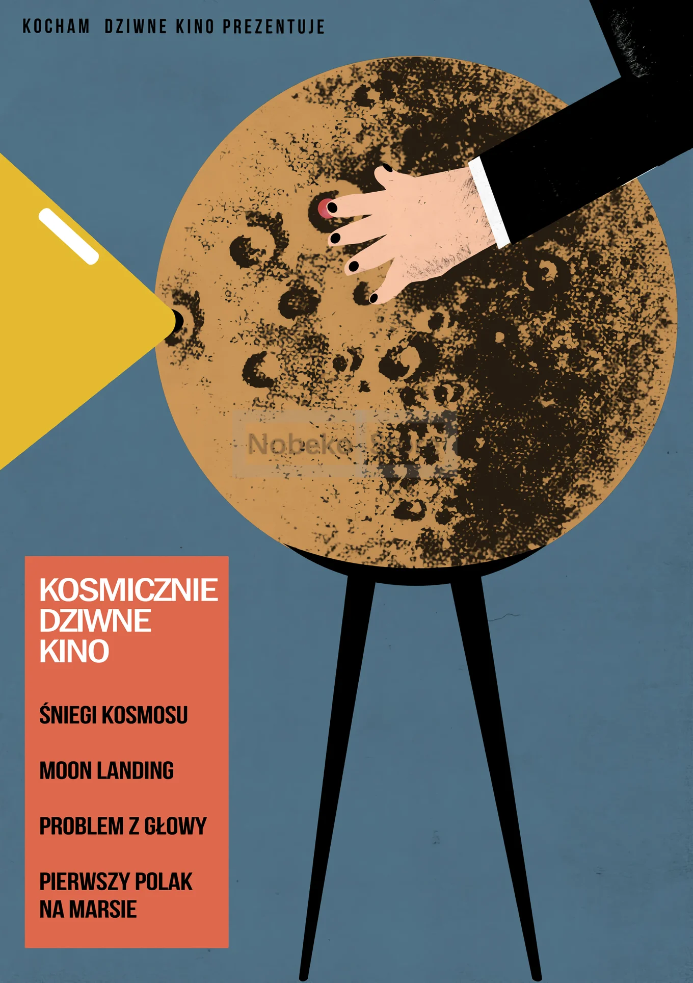 Vintage plakat kinowy retro Czerwony