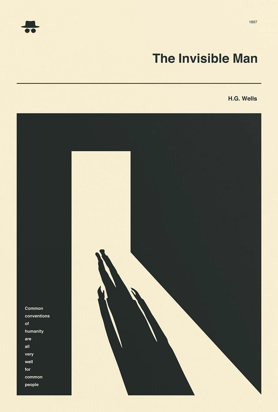 Plakat klasyczna literatura minimalistyczny Czarny