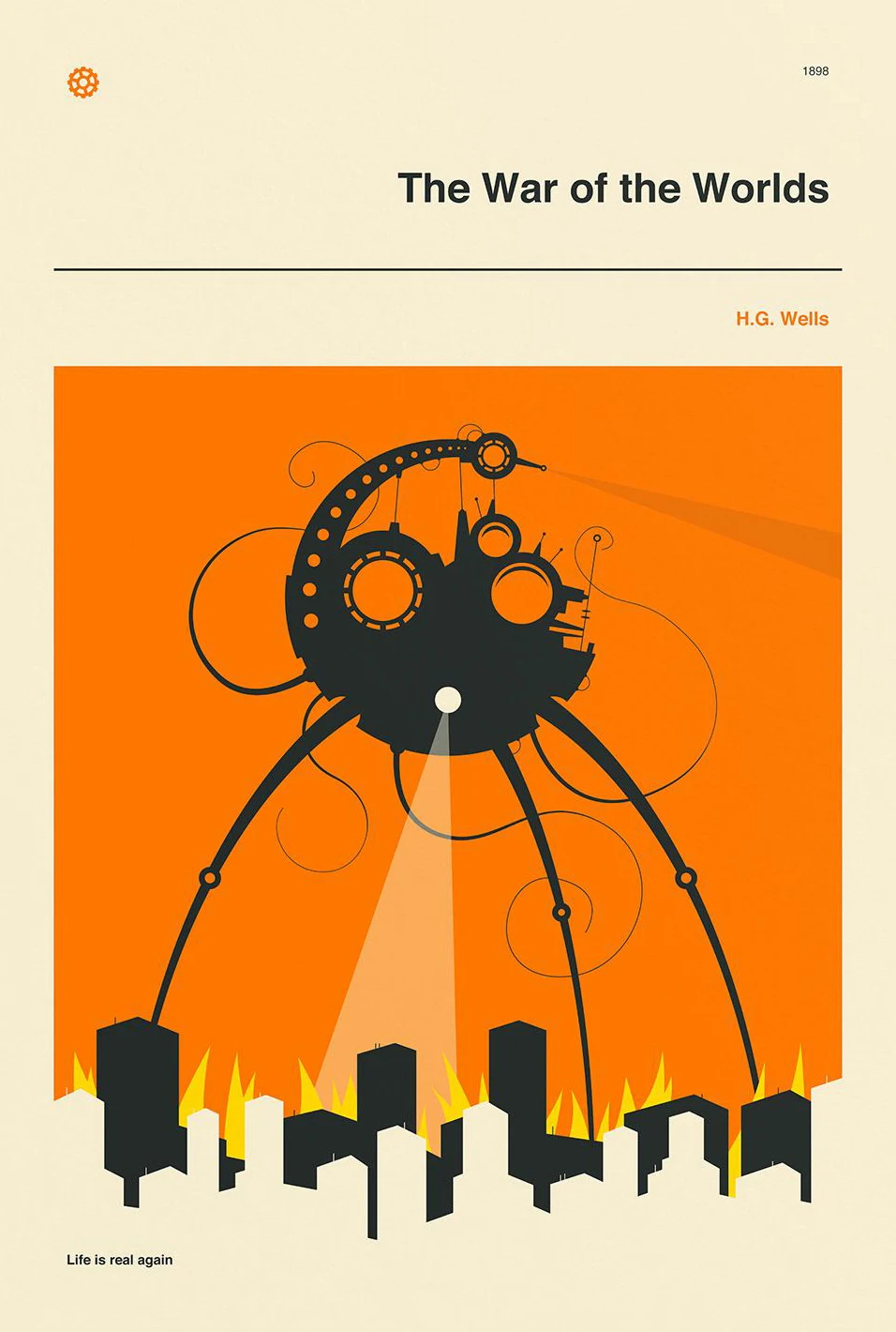 Plakat klasyczna literatura minimalistyczny Granatowy