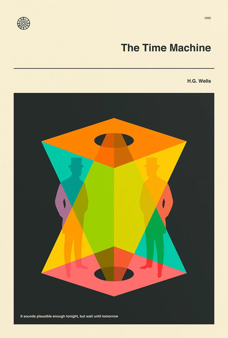 Plakat klasyczna literatura minimalistyczny Niebieski
