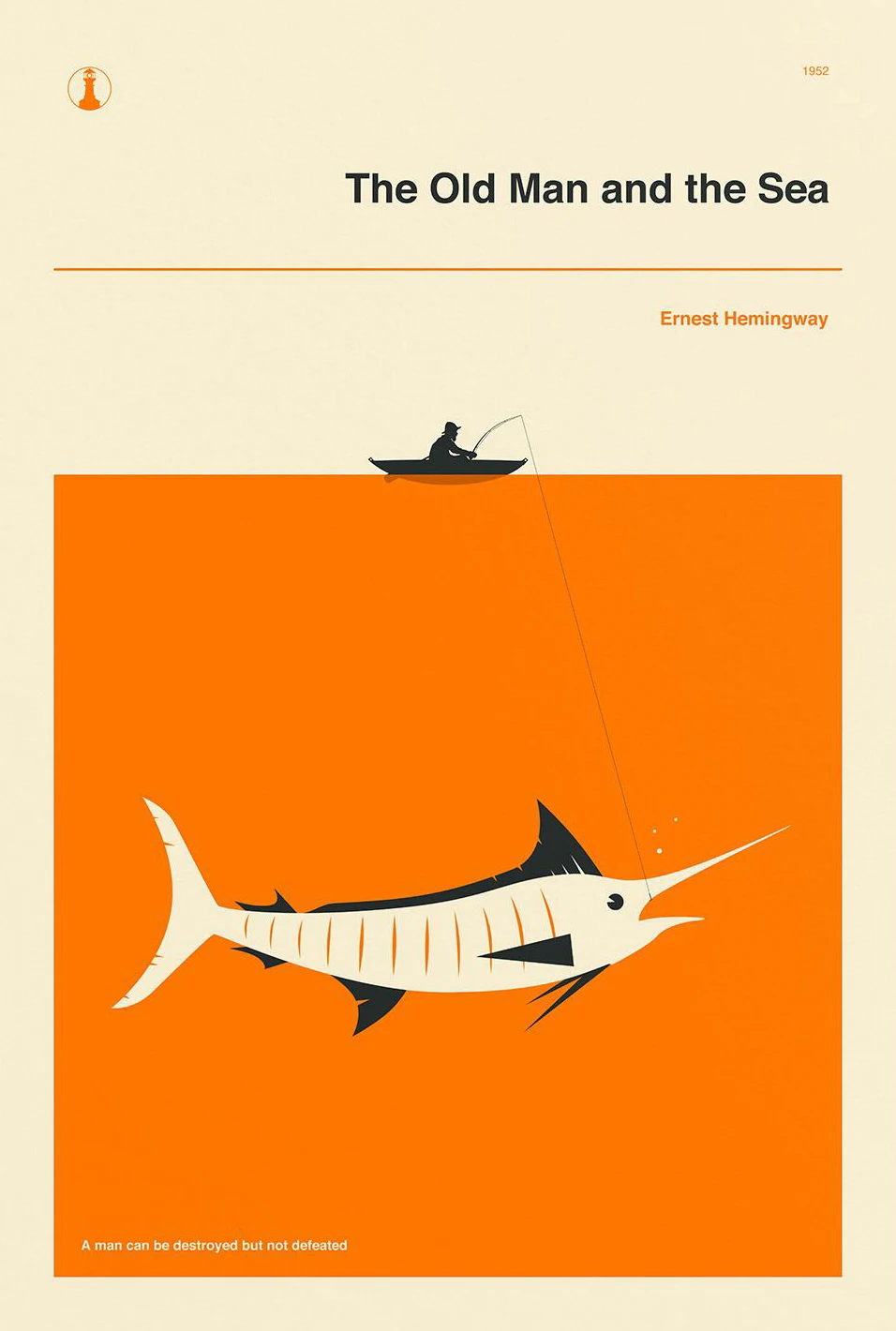 Plakat klasyczna literatura minimalistyczny Zielony