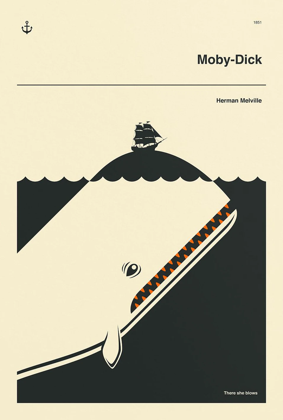 Plakat klasyczna literatura minimalistyczny żółty