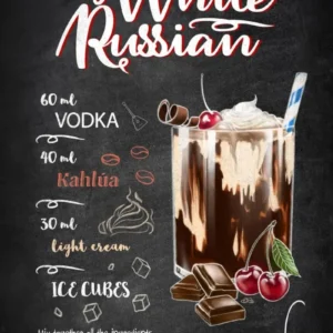 Plakat Koktajle vintage do baru Wielo