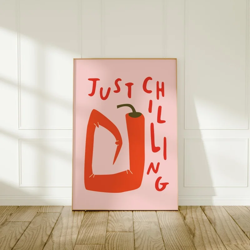 Plakat kolorowe jedzenie - grafika do kuchni z napisem Czekolada