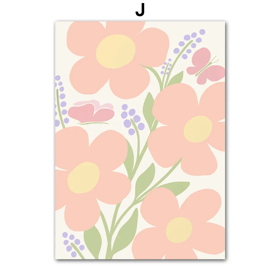 Plakat kolorowy targ kwiatowy botaniczny Granatowy