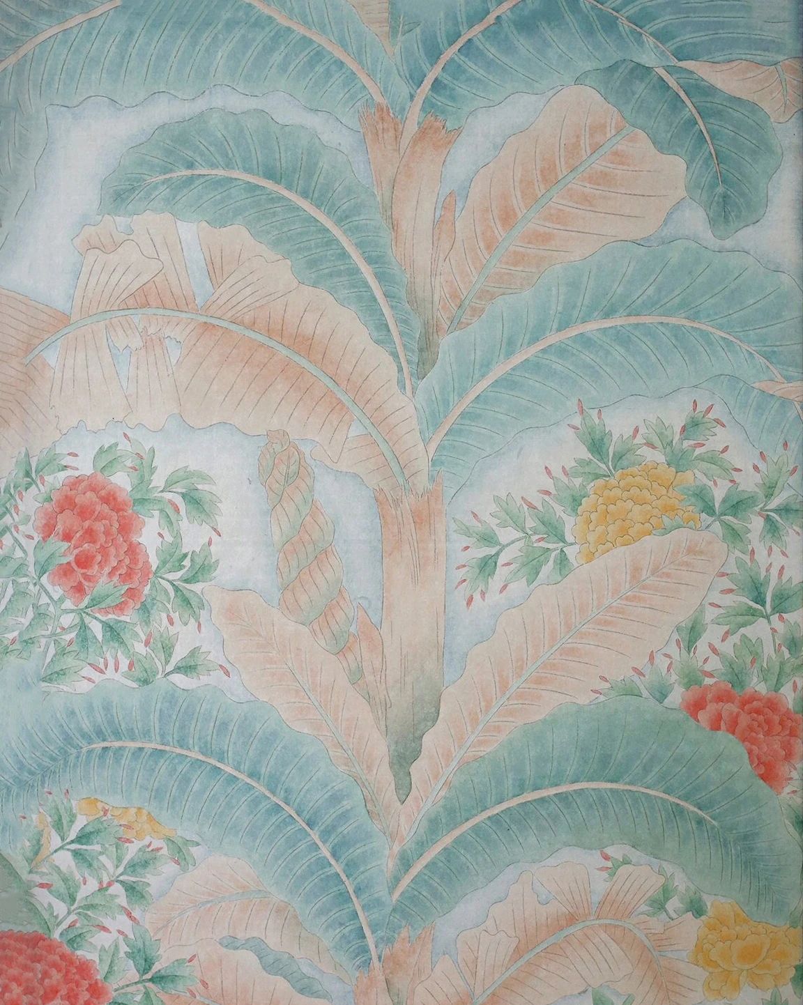 Plakat koreańska sztuka ludowa retro Fioletowy