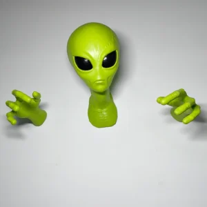 Zielony kosmita UFO - plakat na płótnie Zielony