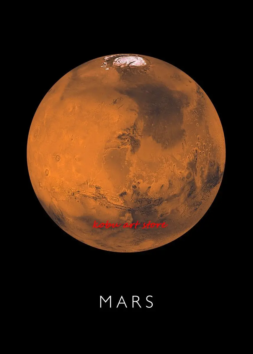 Plakat kosmos planeta i uklad sloneczny Niebieski
