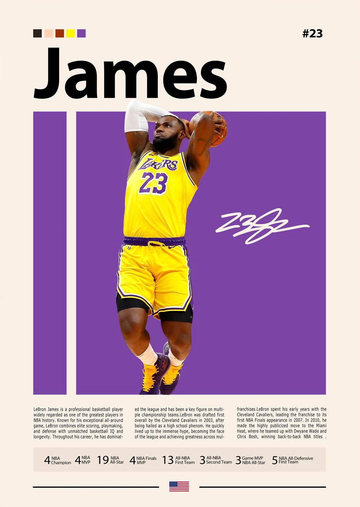 Plakat koszykarz - sportowa dekoracja do pokoju Jasny