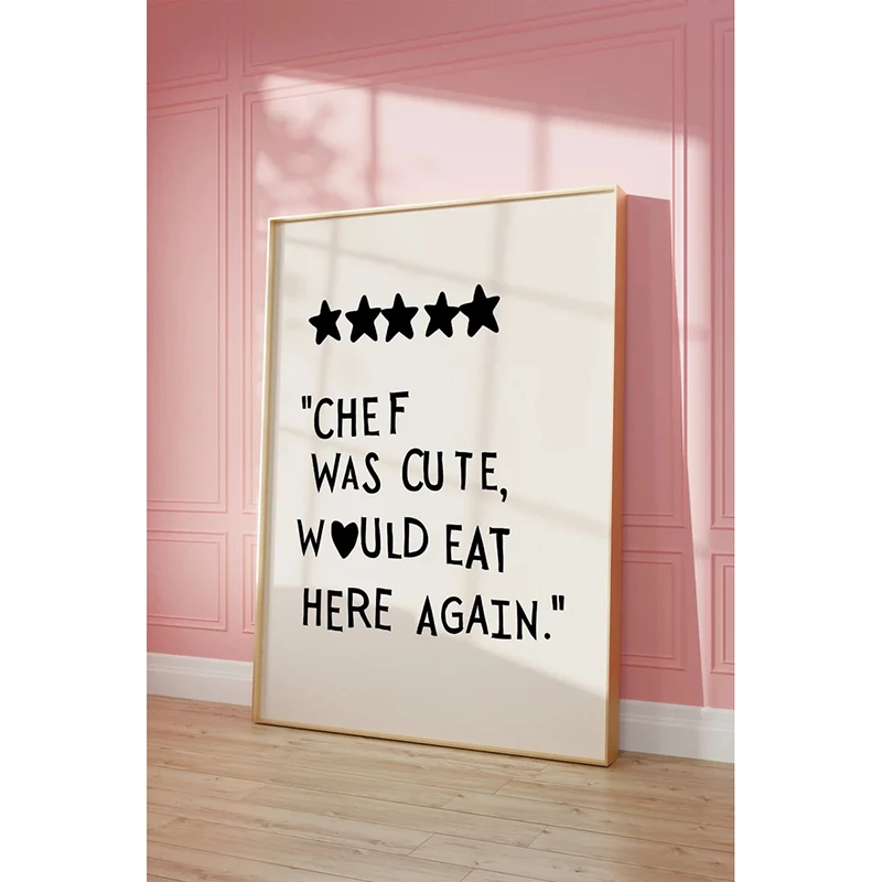 Plakat kuchenny minimalistyczny czarno-biały Biały