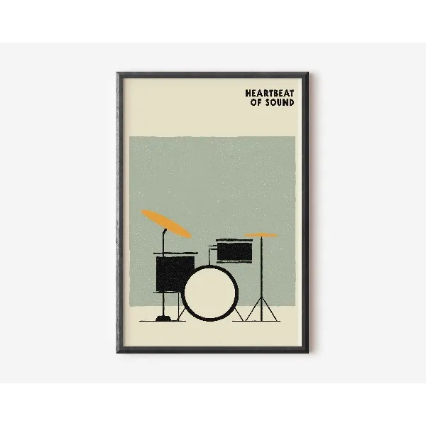 Kultura pop lat 90. - minimalistyczny plakat Czarny