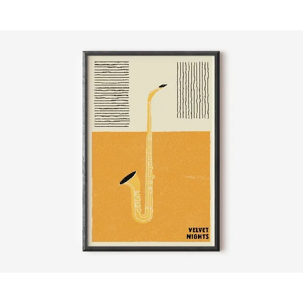 Kultura pop lat 90. - minimalistyczny plakat Granatowy