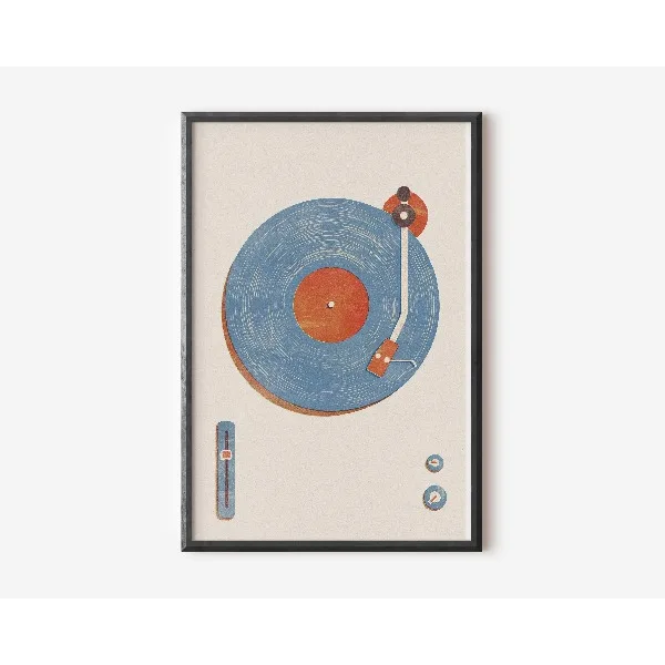 Kultura pop lat 90. - minimalistyczny plakat Pomarańczowy