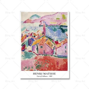 Plakat kwiatowy abstrakcyjny - zielen i roz Zielony