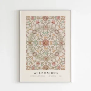 Plakat kwiatowy w stylu botanicznym vintage Biały