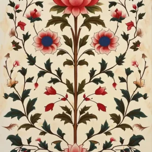 Plakat kwiatowy vintage boho - abstrakcyjna grafika Ciemny szary
