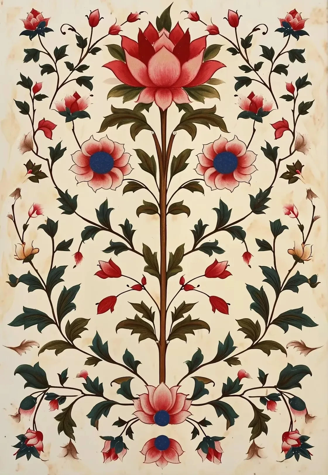 Plakat kwiatowy vintage boho - abstrakcyjna grafika Ciemny szary