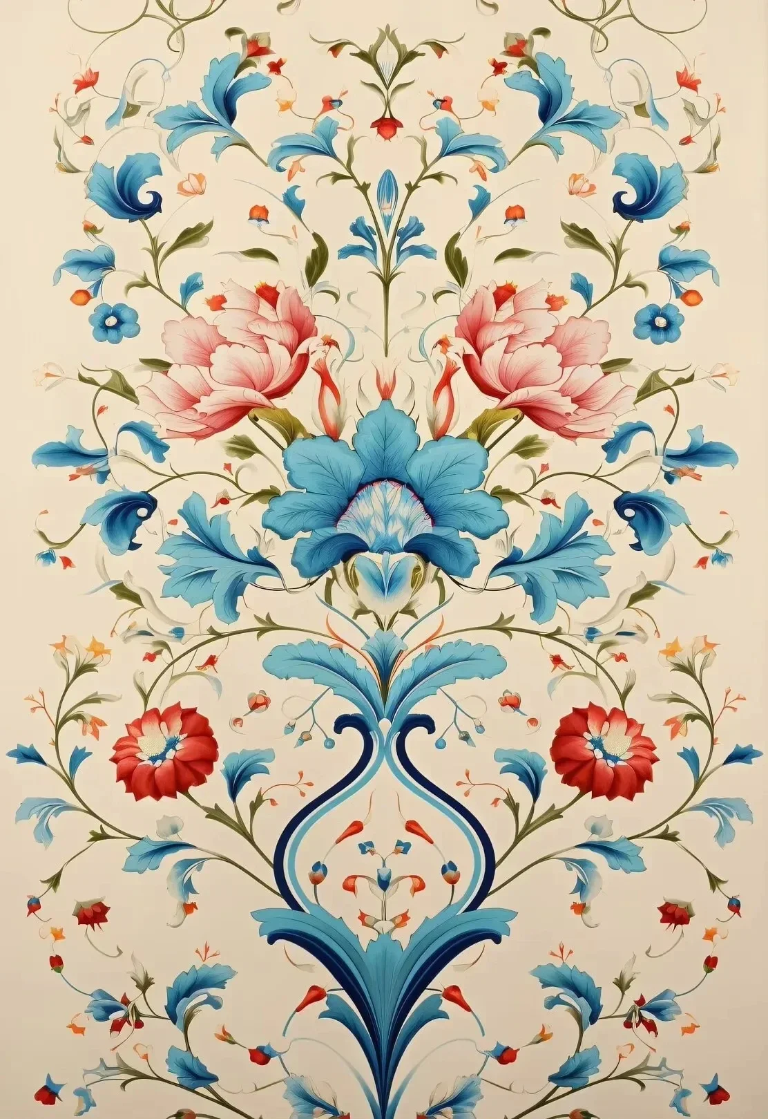 Plakat kwiatowy vintage boho - abstrakcyjna grafika Pomarańczowy
