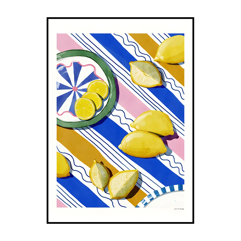 Plakat kwiaty w wazonie – prosty styl Fioletowy