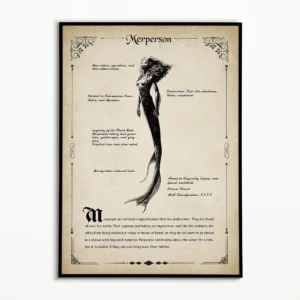 Plakat magiczne stworzenie w stylu antycznym Burgundia
