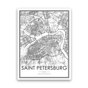 Plakat mapa miasta w stylu artystycznym Armijna zieleń