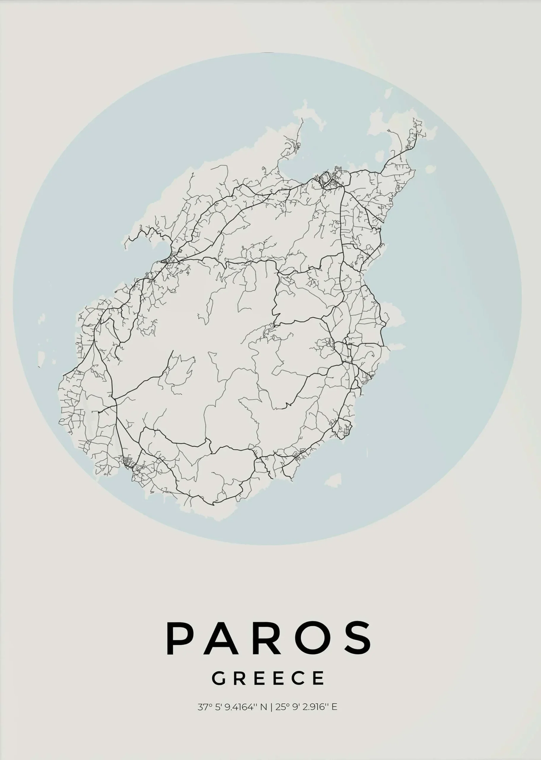 Plakat mapa miasta w geometrycznej linii Pomarańczowy