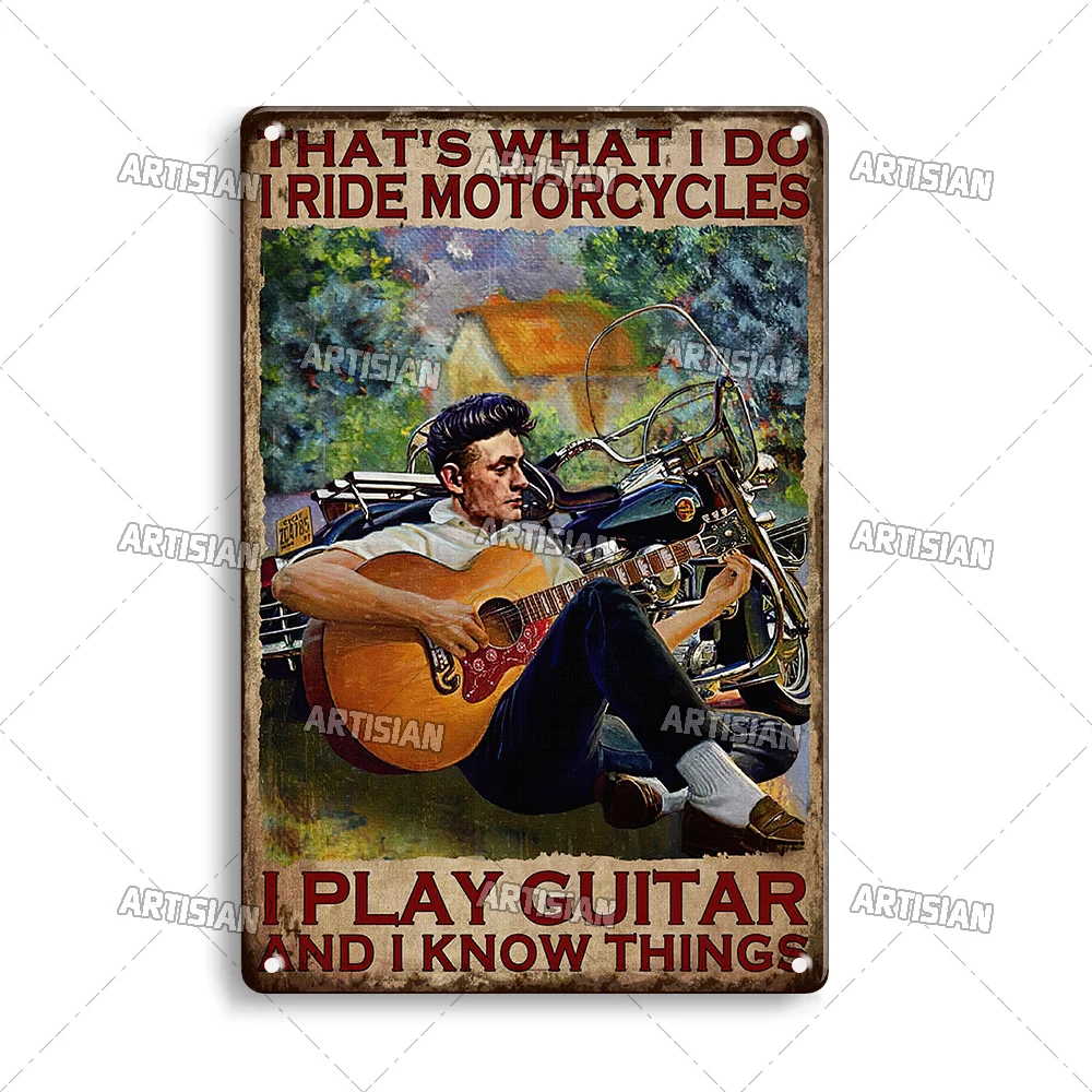 Plakat metalowy motocykl wyścigowy w stylu vintage Burgundia