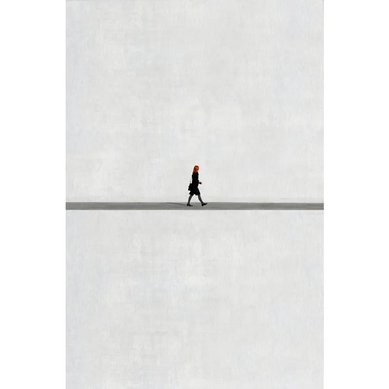 Plakat minimalistyczny fotografia sylwetki Granatowy