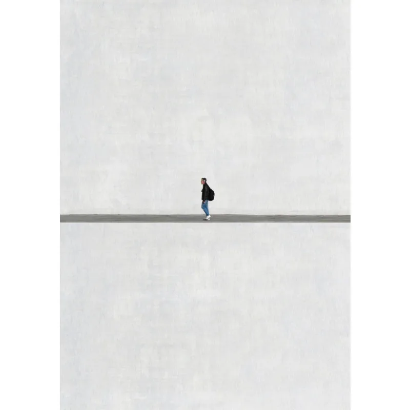 Plakat minimalistyczny fotografia sylwetki Niebieski