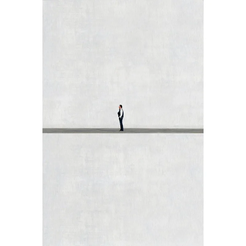 Plakat minimalistyczny fotografia sylwetki żółty