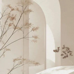 Plakat minimalistyczny krajobraz łukowy boho Biały