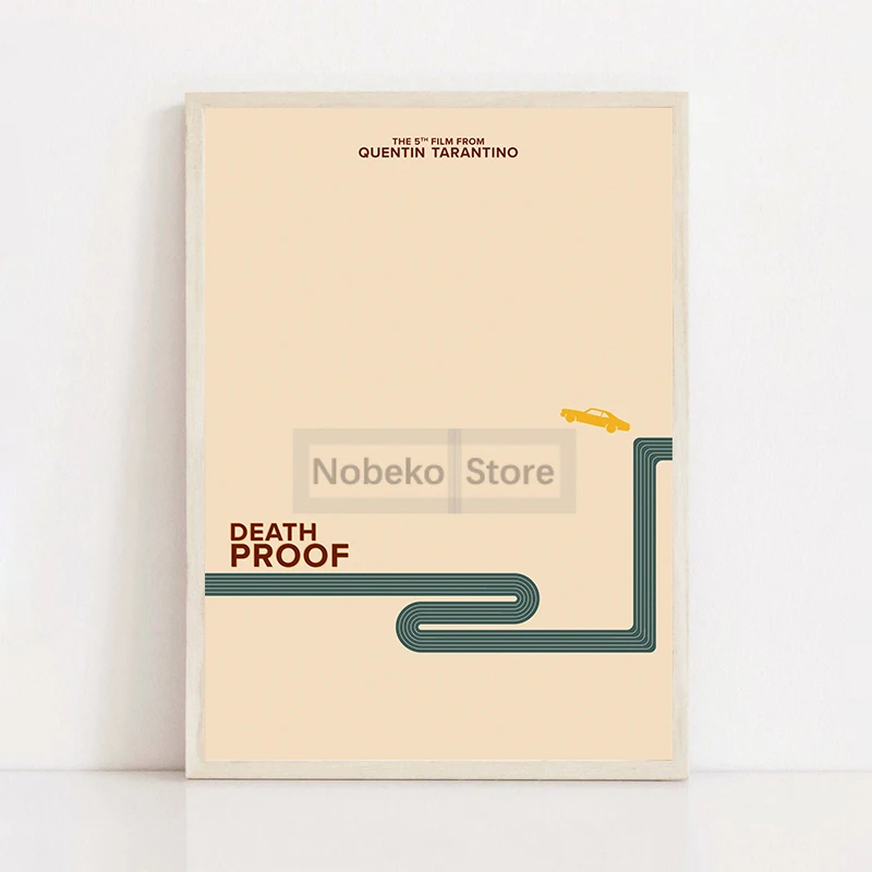 Minimalistyczny plakat retro z samochodem Zielony