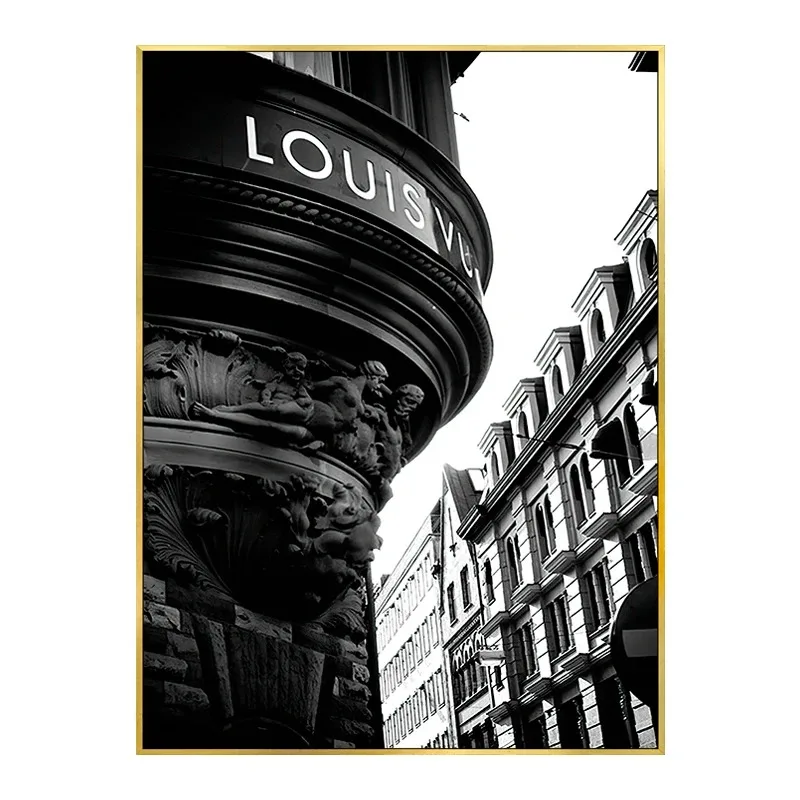 Plakat modowy Paris perfumy i auto Czerwony