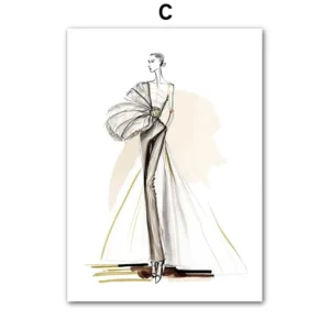 Plakat modowy - perfumy i kwiaty w stylu fashion Czerwony
