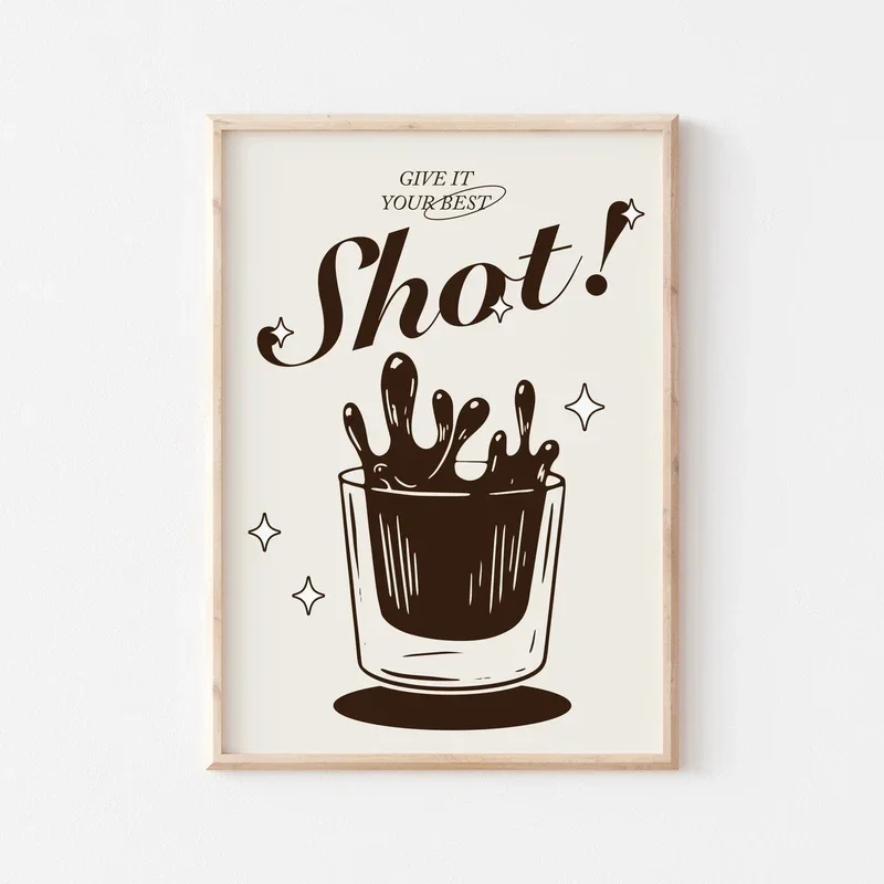 Mojito retro - plakat do salonu i baru Burgundia