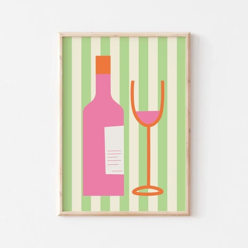 Mojito retro - plakat do salonu i baru Fioletowy/фиолетовый