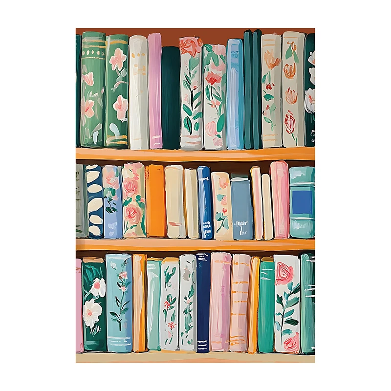 Eat Sleep Read Repeat - plakat dla mola książkowego Khaki
