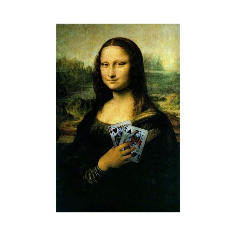 Plakat Mona Lisa graffiti abstrakcja Czarny