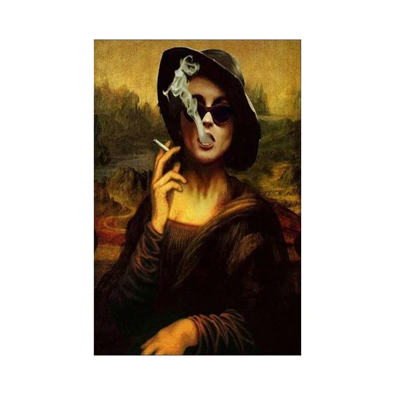 Plakat Mona Lisa graffiti abstrakcja Fioletowy/фиолетовый