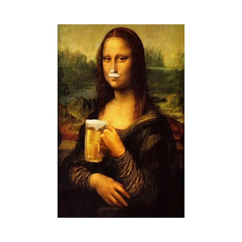 Plakat Mona Lisa graffiti abstrakcja Zielony