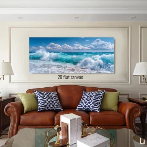 Plakat morze i chmury - widok na fale Wielo