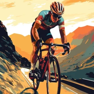 Plakat motywacyjny z rowerem górskim MTB Jasnoszary