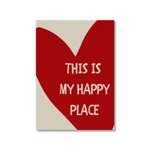 Plakat z napisem This Is My Happy Place Fioletowy
