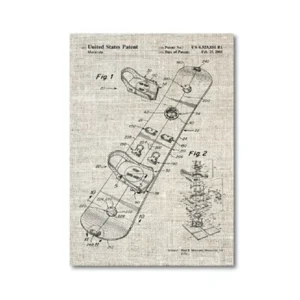 Plakat narciarski vintage blueprint Wielo