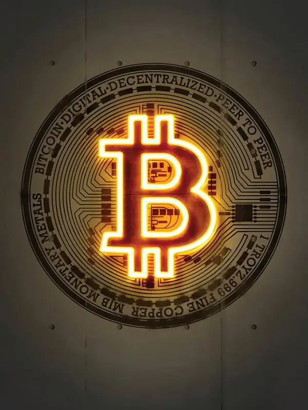 Plakat neonowy Bitcoin i Ethereum Biały