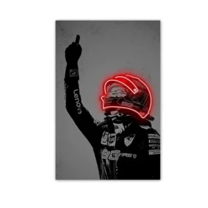 Plakat neonowy kask motocyklowy Fioletowy/фиолетовый