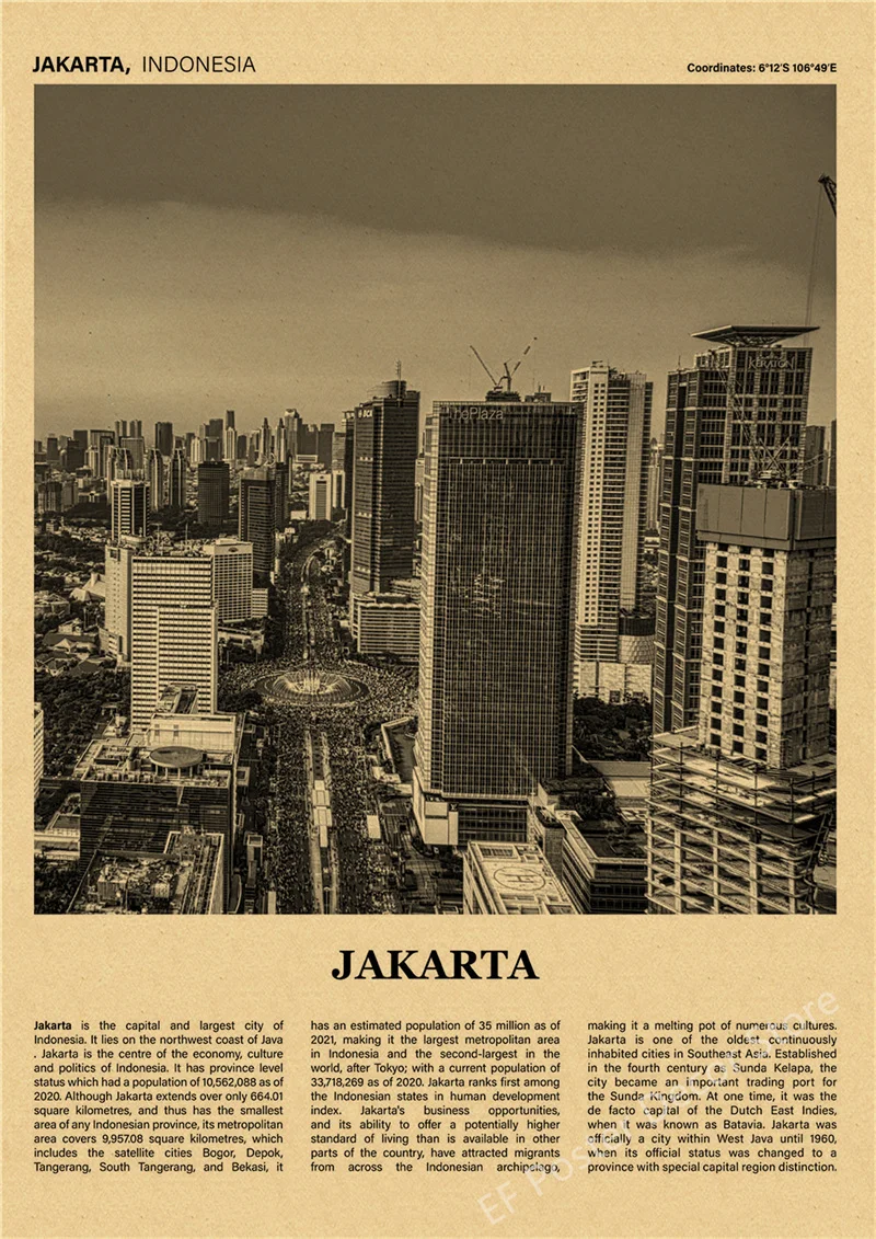 Plakat Nowy Jork vintage - miejska grafika podróżnicza Głęboka zielona