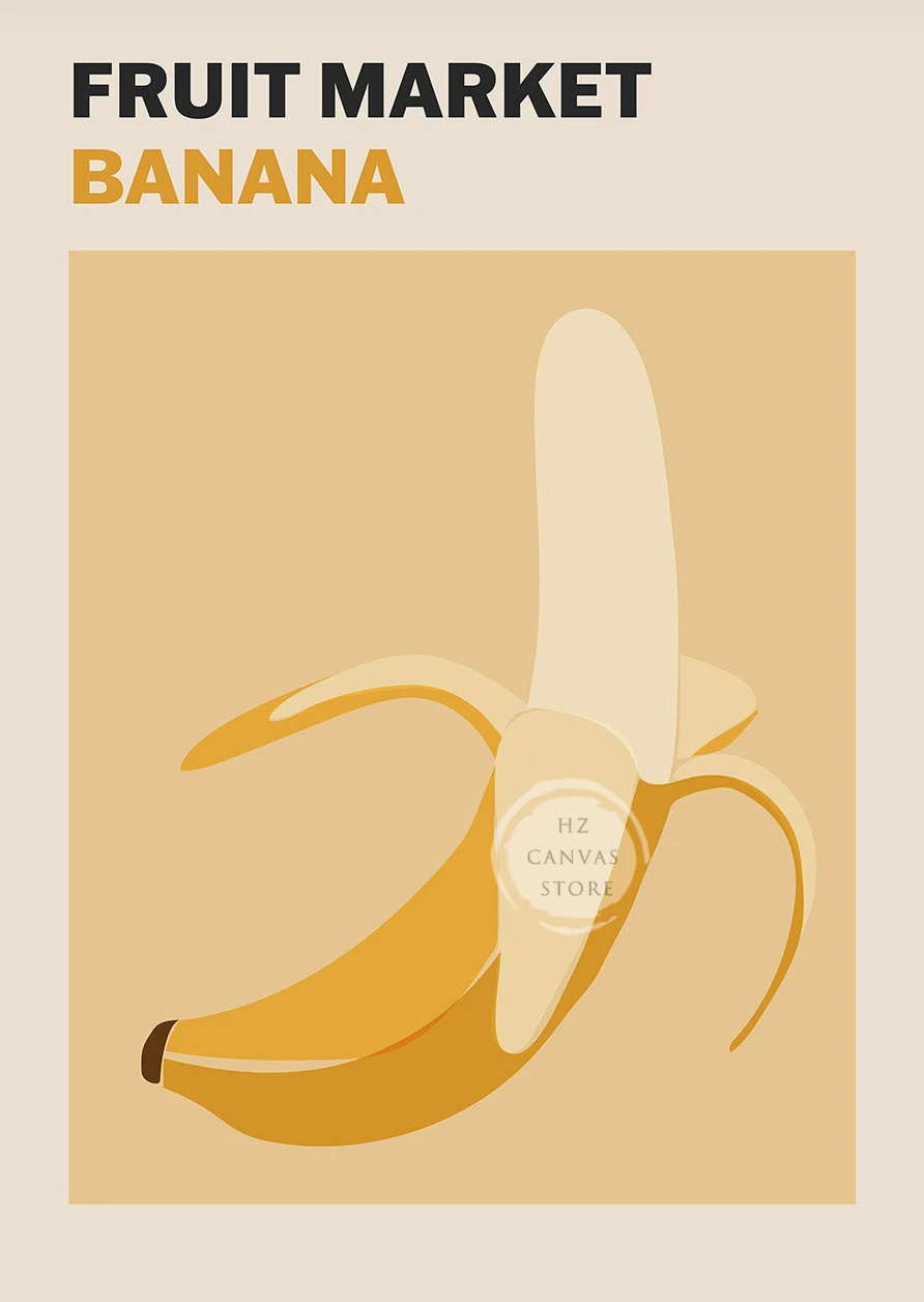 Plakat owoce boho do kuchni Czarny